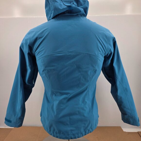 Marmot Gore Tex Hiking  Rain Jacket Full Zip Hooded Soft Shell Blue Sz S - Picture 9 of 16